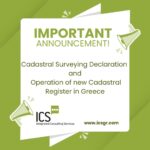 Cadastral Surveying Declaration  and  Operation of new Cadastral Register in Greece